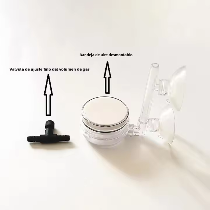 1Pc Atomizador De Acuario Transparente Difusor De CO2 Purificador Material PC Placa De Cerámica Especial Para Tanque De Peces - 1