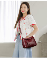 Bolso bandolera de hombro versáril para desplazamiento, Pequeño, Cuadrado, de cuero elegante, Moderno, de gran capacidad, Con múltiples compartimentos y cuero Lavado simple. - details 7