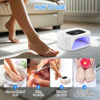 Dispositivo De Láser Para Uñas 20W Carga Inalámbrica Pantalla Digital Luz Roja 24*650NM + Luz Azul 12*470NM Para Limpieza De Onicomicosis Jitesy S15 - details 4