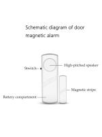 Alarma De Seguridad Para Puertas Y Ventanas Sensor Magnético Inalámbrico 2pcs/set Sistema De Alarma De Hogar - details 0