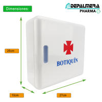 DEPALMERA Pharma Botiquín de Primeros Auxilios para el Hogar y el Trabajo, Botiquin de Pared Compacto Primeros Auxilios especialmente indicado para Casa, Oficina, Caravana, Apartamento. - details 3