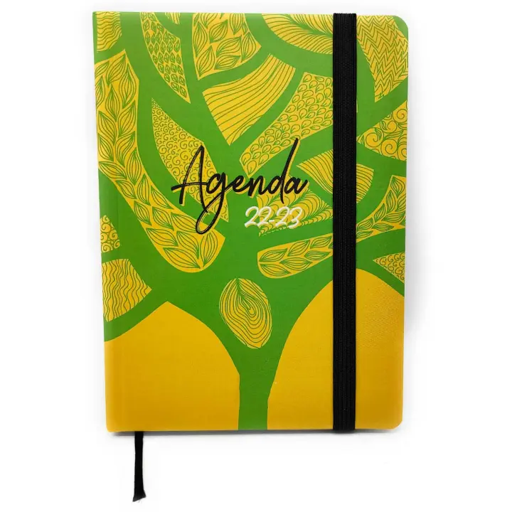Tradineur - Agenda escolar curso 2022/23, semana vista, tapa dura y cinta marcapáginas, planificador anual de tareas, citas, 18 x 13,4 cm, color aleatorio - 1