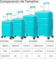 Maletas de viajes grande 23 kilos, Equipaje de cabina , Maleta cabina avión Rígida Polipropileno con 4 Ruedas Dobles 360° y Cierre de seguridad, Maletas de Viaje grandes para niño y adulto 75 X 50 X 32 cm - details 4