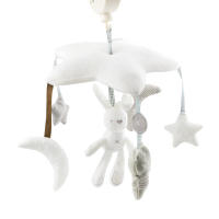 Conejo de peluche con forma de estrella de cinco puntas para bebé, oso giratorio, campana de noche musical, caja de música, campana de cama, juguete para cama de bebé - details 0