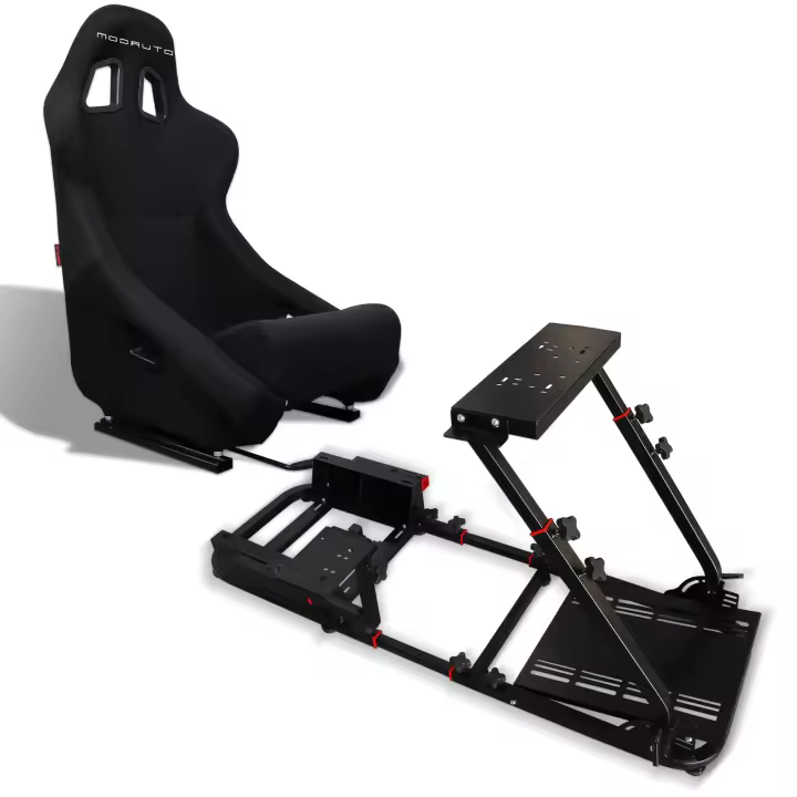 MODAUTO Cockpit SimRacing Gaming, Soporte de Simulacion, Plegable con Asiento Deportivo Backets o Semibaquets - 1
