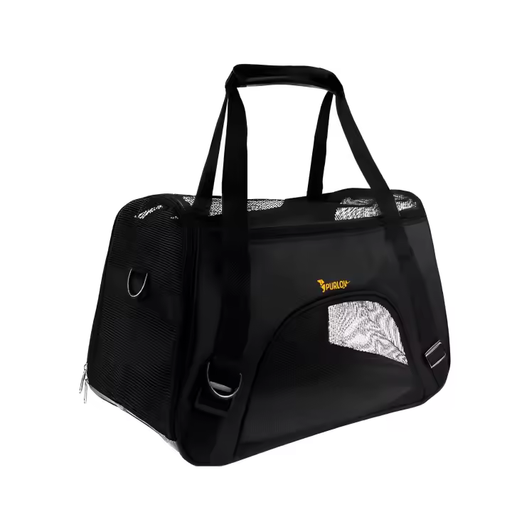Purlov, Bolso Transportador de Mascotas Plegable – Mochila para Perros y Gatos Pequeños – Ventilación de Malla y Correa Ajustable – Ligero y Resistente – 50x25x30 cm - 1