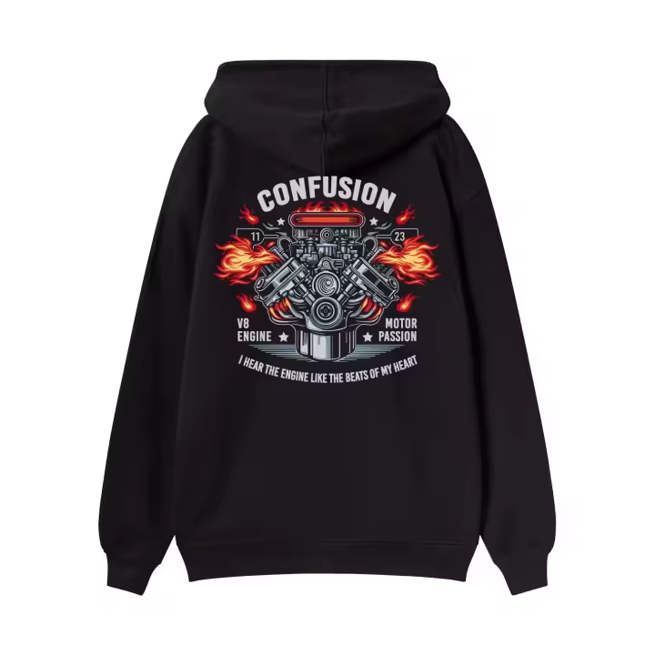 V8 BLACK HOODIE LIMITED EDITION - 1