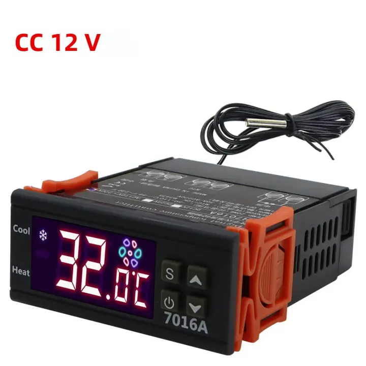 Controlador De Temperatura Digital 7016A 220V 30A Con Thermostat De Potencia Alta Para Calentamiento Y Enfriamiento Sensor NTC - 1