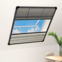 vidaXL Mosquitera Plisada de Ventana Contra el Sol Aluminio 80x100cm Persiana Color Blanco,  Antracita, y mas - details 1