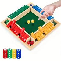 Juego De Dados De Madera 2-en-1 Juego De Mesa Para Fiestas Familiar Juego De Ajedrez De Colores Multicolores Ideal Para Reuniones Familiares - details 5