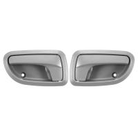 Manija Interior De Puerta Delantero Izquierda Y Derecha Para KIA PICANTO EURO STAR NAZA SURIA 2004-2010 Color Gris ABS PLASTIC CHROME - details 0