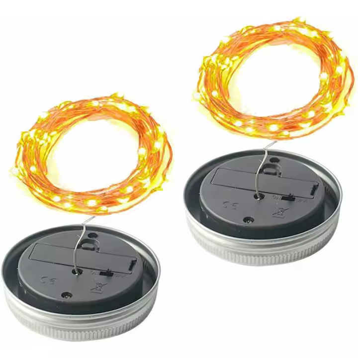 Juego de 2 mesas de repuesto para lámpara solar, piezas de repuesto para lámpara solar Con panel solar de bombilla LED, lámpara solar para Extera, Cadena de bombillas de repuesto para lámpara Solar - 1