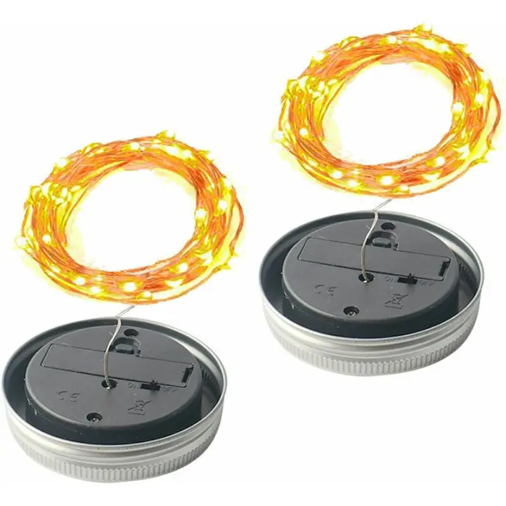 Juego de 2 mesas de repuesto para lámpara solar, piezas de repuesto para lámpara solar Con panel solar de bombilla LED, lámpara solar para Extera, Cadena de bombillas de repuesto para lámpara Solar - 1