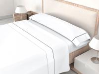 Mercatienda.es Sábanas de Hostelería para cama verano Lisa Blanca con Jaretón ROOMERS – 50% Algodón y 50% Poliéster - details 0