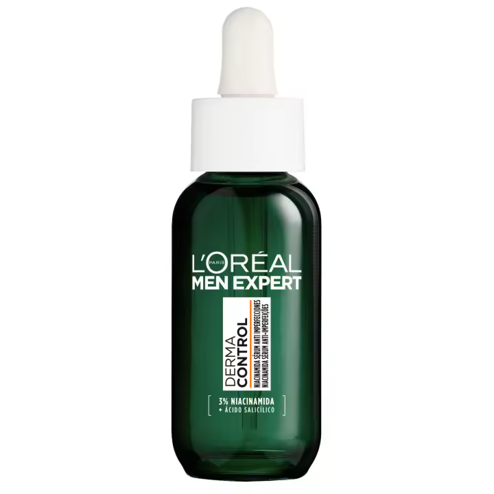 L'ORÉAL Paris Men Expert Derma Control Sérum Anti-Imperfecciones Con Niacinamida Y Ácido Salicílico. Elimina Manchas y Marcas Post Acné - 1