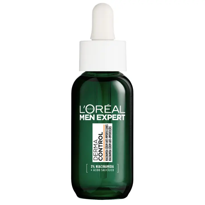 L'ORÉAL Paris Men Expert Derma Control Sérum Anti-Imperfecciones Con Niacinamida Y Ácido Salicílico. Elimina Manchas y Marcas Post Acné - 1