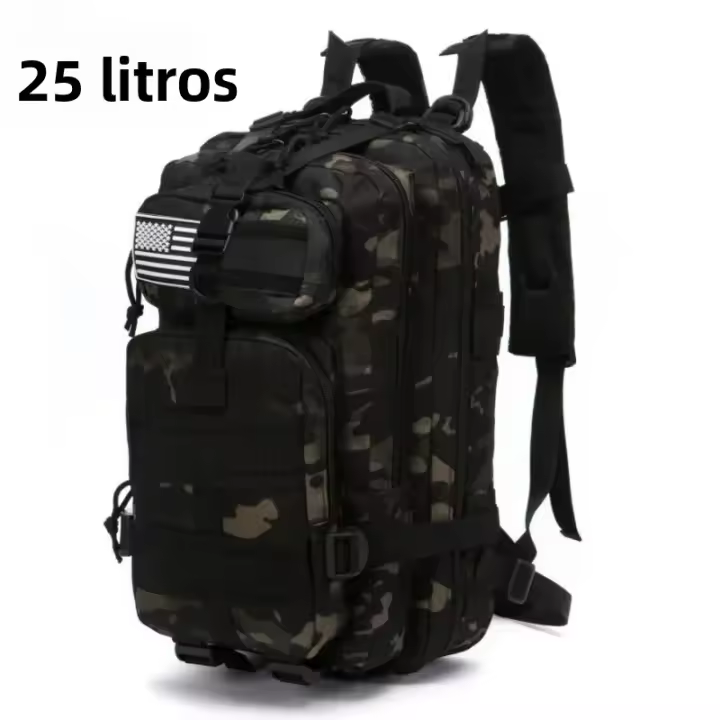 Mochila Táctica 25L/50L Con Sistema Molle Para Exteriores Adecuada Para Senderismo Camping Trekking Caza Pesca Y Gimnasio Material 600D Unisex MOV - 1