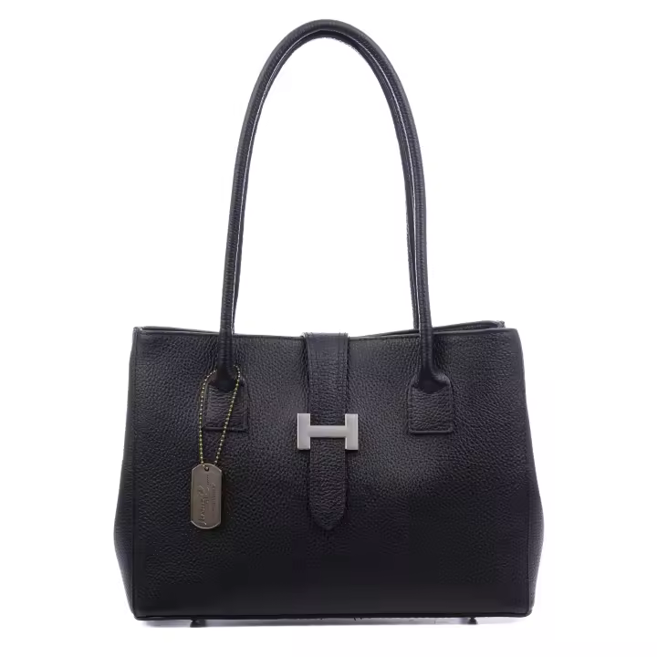 FIRENZE ARTEGIANI Auditore bolso Tote mujer, piel auténtica Dollaro. 32x12x23cm - 1