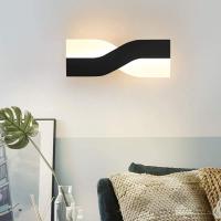 Lámpara de pared con candelabro Modernista, Luces de pared para Mesita de Noche, Sala de estar, dormitorio, fondo LED giratorio nórdico, aislamiento, Maple sin Luz Cálida, Negro, 6 W - details 3