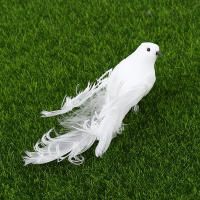 Pájaros Artificiales De Pluma De Espuma Blanca Doves Mini Decoración De Pájaros Para El Jardín Y Artesanía - details 16