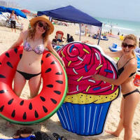 Rooxin Watermelon Pool Floats for Adult Kids Inflatable Circle Swimming Ring Floating Seat Summer Beach Party Pool Toys - details 6