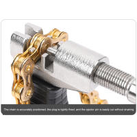 Herramienta De Reparación De Bicicleta Extractor De Cadena Con Mango Antideslizante Cortador Y Abrazadera Para Enlace De Cadena De Bicicleta Herramienta De Splitter De Pin De Cadena De Acero Negro - details 21