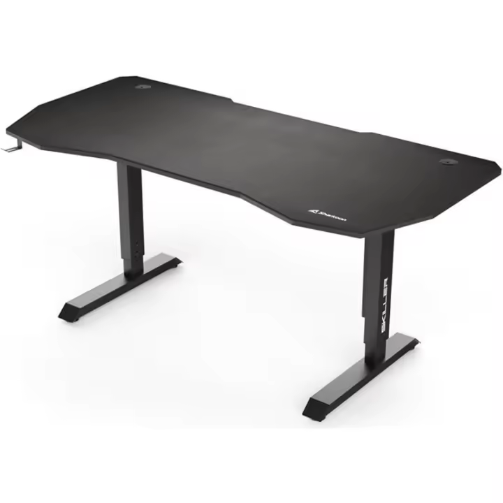 Mesa de juego Sharkoon SKILLER SGD20 (MDF/acero, negro) - 1