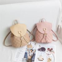 Mochila Mini De Mujer Moda PU Cuero Pequeña Con Cordón Estilo Casual Para Estudiantes Bolsa De Libros Colorido Dibujos Animados - details 0