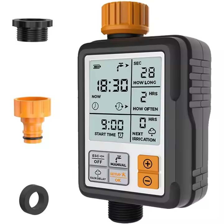 Temporizador de agua, grifo de jardín programable digital, grifo de manguera automático, temporizador de riego, controlador del sistema de riego - 1