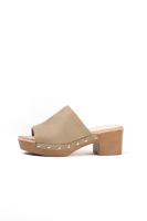 Lyla Wang Sandalias mujer mules con tacón alto y plataforma efecto madera con tachas y plantilla acolchada - details 16