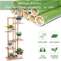 Estantería para Plantas 6 Niveles Macetas de Bambú Decorativa: Escalera para Flores Vertical Soporte Estante para Esquina Exterior Interior Balcón Jardín Salón Aire Libre Decoración Casa Hogar40 x 20,2 x 121,9cm - details 3