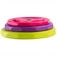 Ozio Fitness Discos Pump 30 mm Musculación Fitness Hierro Recubrimiento de Goma 1,25 kg  / 2,5 kg / 5 kg - details 0