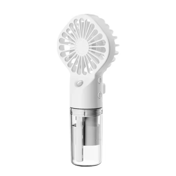 Ventilador de Mano, 4000mAh Type-C Recargable Ventilador Pequeño, 4 Velocidades With 20ml de Agua de Enfriamiento en Spray PARA EL Hogar Oficina Viajes at Aire Libre y Camping (Blanco) - 1
