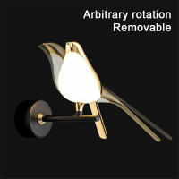 Lámpara De Pared LED Con Forma De Pájaro Dorado Estilo Nórdico Para Sala De Estar Dormitorio Bar Lámpara De Noche Creativa Y Decorativa - details 9