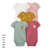 Ropa para niños, novedad de verano, mono triangular de manga corta para bebés, ropa para gatear, mono de bebé de cinco piezas - details 2