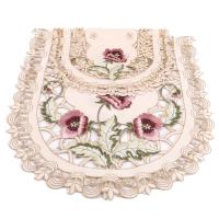 Mantel Rectangular Bordado Con Flores Huecas Pastoral Tapete De Mesa De Tela De Poliéster Y Algodón Impermeable Y Resistente Al Aceite Para Hogar Y Bodas - details 14