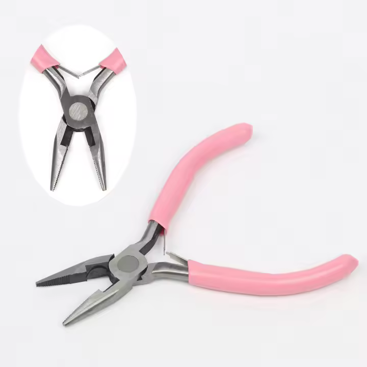Alicates Diagonales Mini De Metal Rosa Duraderos 5 Estilos Nariz Redonda Y Punta Curva Para Bricolaje Joyería Herramientas De Juego - 1