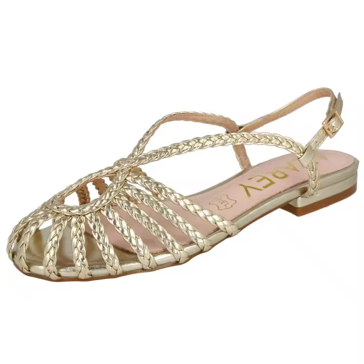 Shoes Sandalias Planas marca Azarey para mujer en color metalizado - 1