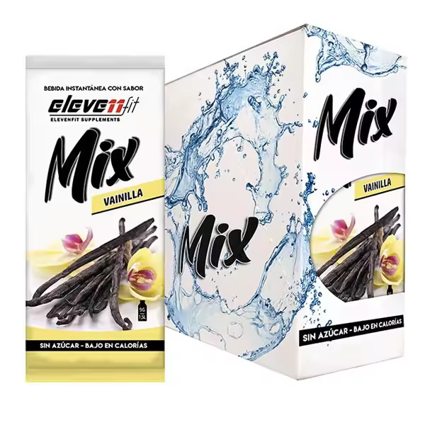 Eleven Fit Mix Instantáneo, Caja de 24 Sobres Sabor Vainilla - Prepara 1.5L de Bebida Saludable - Sin Azúcar, Baja en Calorías y Carbohidratos - Ideal para Agua/Leche, Cocinar y Preparar Postres - Mejora tu Dieta - Apto para Adultos y Niños - 1