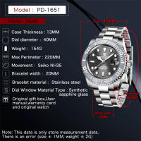 Reloj Mecánico Para Hombre PAGANI DESIGN PD-1651 V3 Con Cristal De Zafiro Resistente Al Agua Acero Inoxidable NH35 Movimiento Automático - details 26