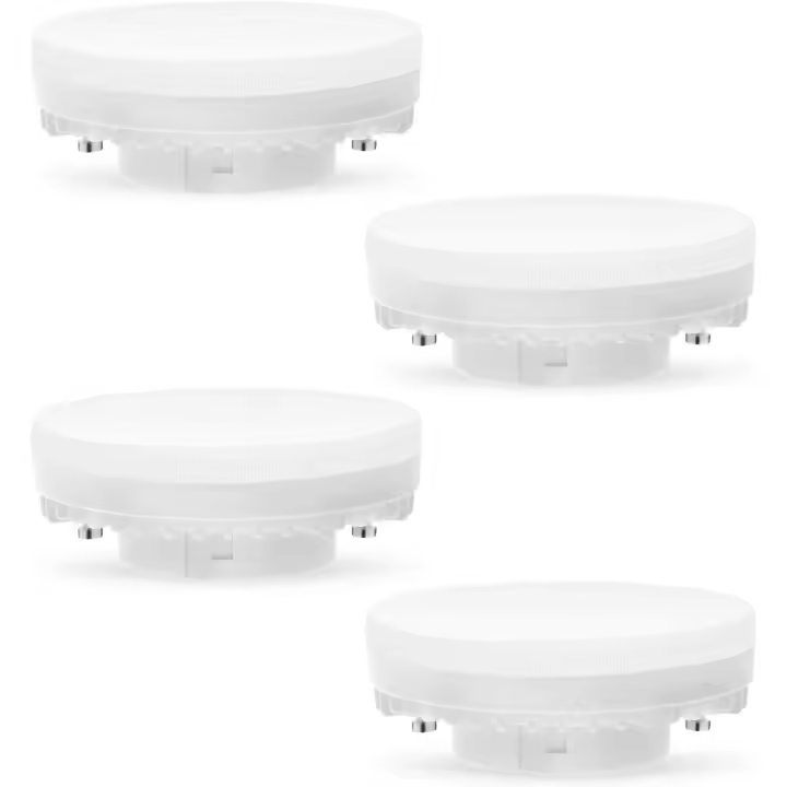 Bombilla LED GX53 de 11 W, 3000 K, luz blanca cálida, iluminación GX53 no regulable, sin parpadeo, bombillas halógenas GX5.3, 1200 lúmenes, ángulo de 120 grados, paquete de 4 - 1