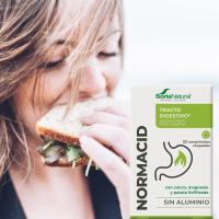 Normacid 32 comprimidos masticables Soria Natural, Acidez estomacal, Digestiones pesadas, Sistema digestivo. Antiácido natural, Magnesio, calcio y potasio. Sin aluminio - details 5
