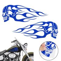 Pegatinas De Motocicleta Con Patrón De Calavera Y Llama Decoración Creativa Para Tanque De Combustible Y Cuerpo De Coche Impermeables Y Duraderas - details 4