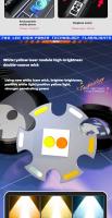 Linterna Táctica De Doble Fuente De Luz Blanco Y Amarillo 100000Lm Alta Potencia Con Luz Lateral COB Spot De Emergencia - details 2