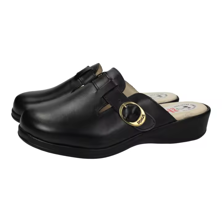 Calzado Trabajo marca ZAPATOP para mujer en color negro. Zuecos anatómicos para mujer, calzado de trabajo de piel, anatómicos y cómodos, hechos en España - 1