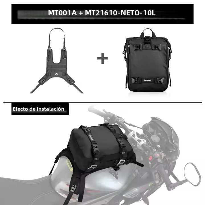 Set De Bolsa De Tanque Para Motocicleta Rhinowalk 10L Impermeable Universal Con Base Bolsas De Hombro Para Viaje Y Exterior - 1
