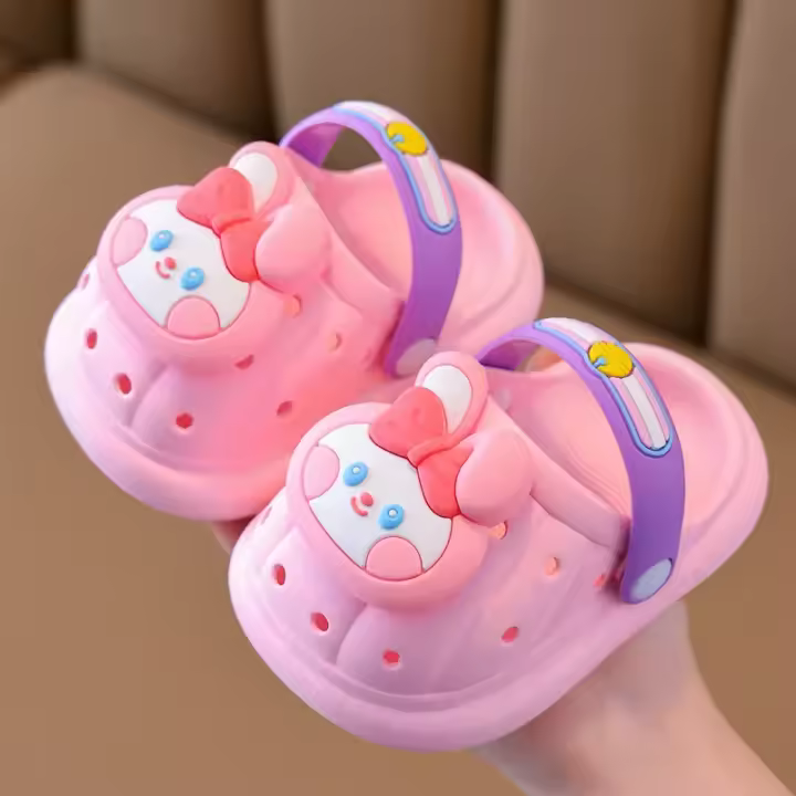 Zapatillas De Verano Para Niños Y Niñas Antideslizantes Y Suaves Zapatos De Interiores Para Niños Y Niñas Decoración De Aplicaciones Tamaño Verdadero - 1