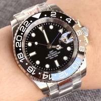 Reloj Mecánico Automático Para Hombre NH34A Rose Gold Doble Tono Con Correa Jubilee 200m Impermeable Movimiento GMT Reloj De Divercio - details 25