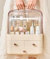 Organizador de Maquillaje con Cajones Caja Maquillaje con Tapa Transparente Giratoria 180 ° Gran Capacidad - details 2