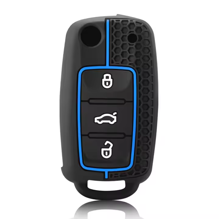 Cubierta De Llavero De Silicona Moda Para VW Volkswagen Polo Tiguan Passat B5 B6 B7 Golf 4 5 6 MK6 Jetta Lavida Skoda Octavia Seat - 1